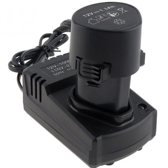 MARKVUN Baterai  bor cordless 12 volt+Charger Power Adapter 12V DC 110-220V untuk Bor/charger bor co