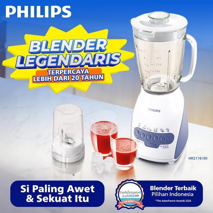 znputrahair - philips blender hr 2116/ - blender 2 liter - blender terbaik - dry mill - blender bumb