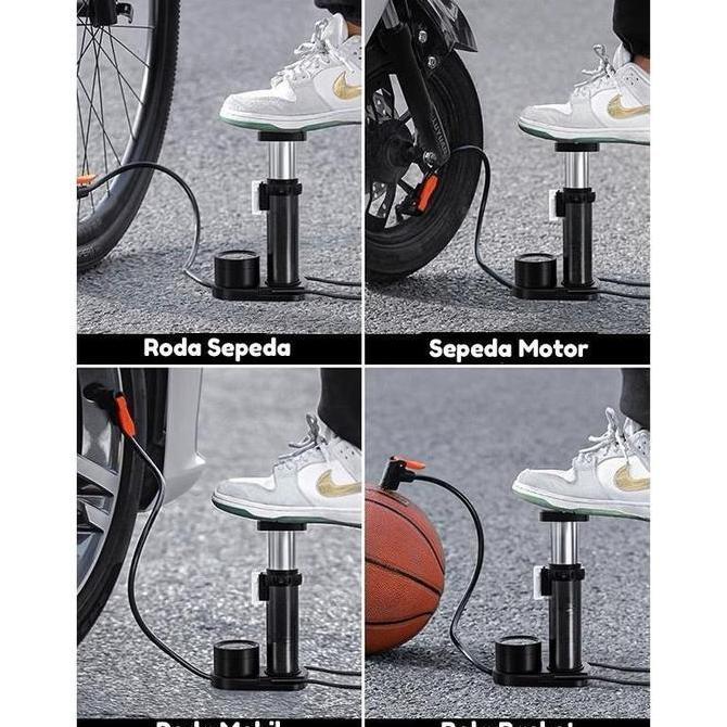 MARKVUN Pompa Angin mini portable foot pump manual emergency motor Pompa Angin Kaki Pompa Kaki Pompa