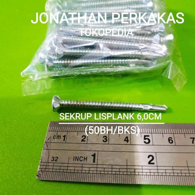 Ready sekrup lisplang 6cm/baut lisplang 6cm/paku lisplang 6cm/ 50bh/bks