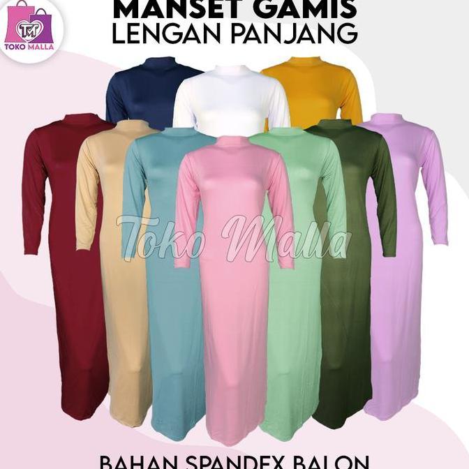 Diskon Baju Manset Gamis Dlaman Wanita Bahan Spandek Balon Tipis Khusus Dalaman Lembut Dan Adem Mang