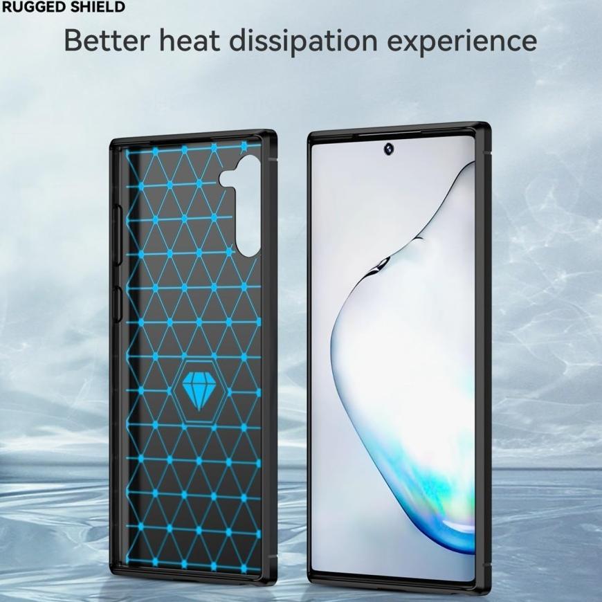 PROMO TERBARU Case SAMSUNG NOTE 10 / NOTE 10 PLUS Carbon Rugged Armor Anti Shock