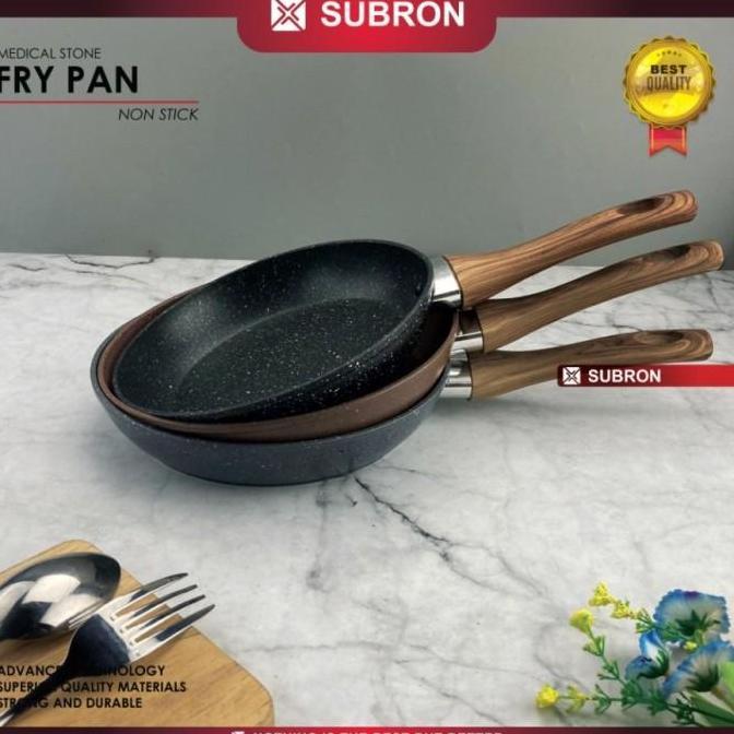 SUBRON FRYING PAN MEDICAL STONE NON-STICK KOMPOR INDUKS ANTI LENGKET