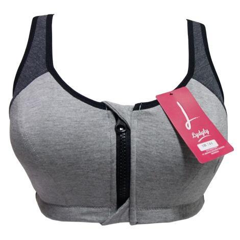 pengiriman cepat Lydyly - Sport Bra Resleting Depan Bh Senam Yoga Gym Underwear Katun Sb744 | Sport 