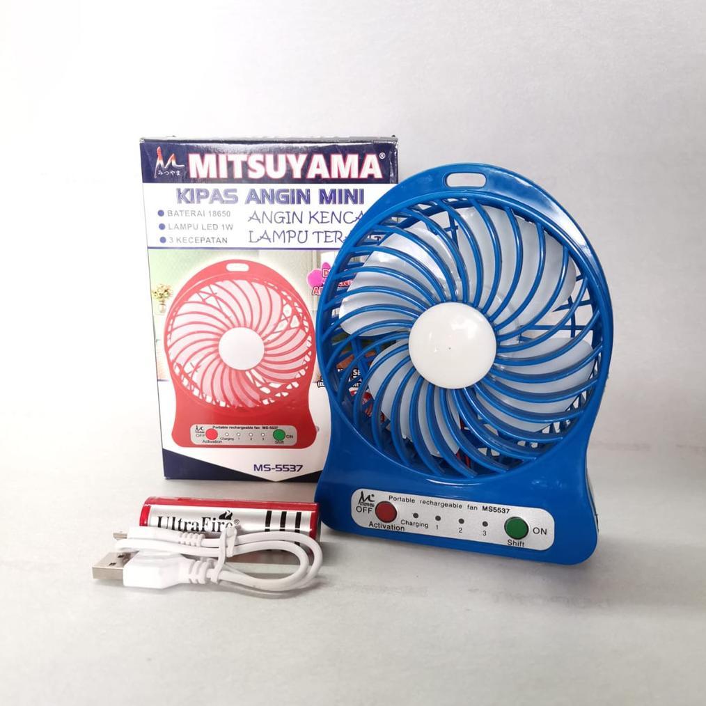 NEW PRODUCT Kipas Angin Mini Mitsuyama Mini Fan Portable Batre Cas Kipas Mini Fan 3 Kecepatan
