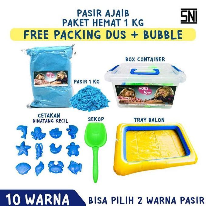 Mainan Pasir Ajaib 1kg  (Komplit) / Refil Pasir 1kg / Mainan Pasir Ajaib 1kg / Refil Pasir 1kg