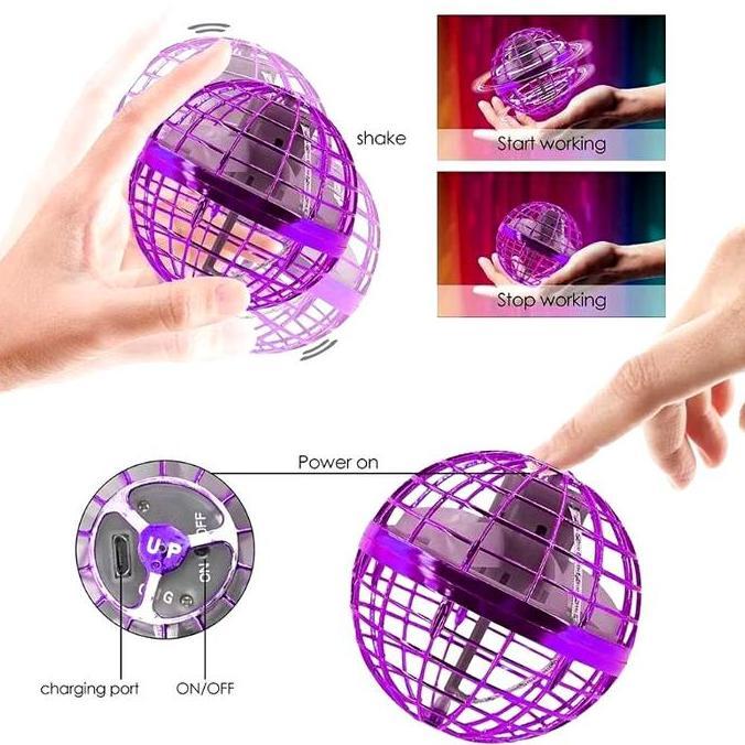 MAINAN ANAK BOLA  AJAIB TERBANG / MAINAN ANAK BOLA TERBANG BERPUTAR FLYING SPINNER