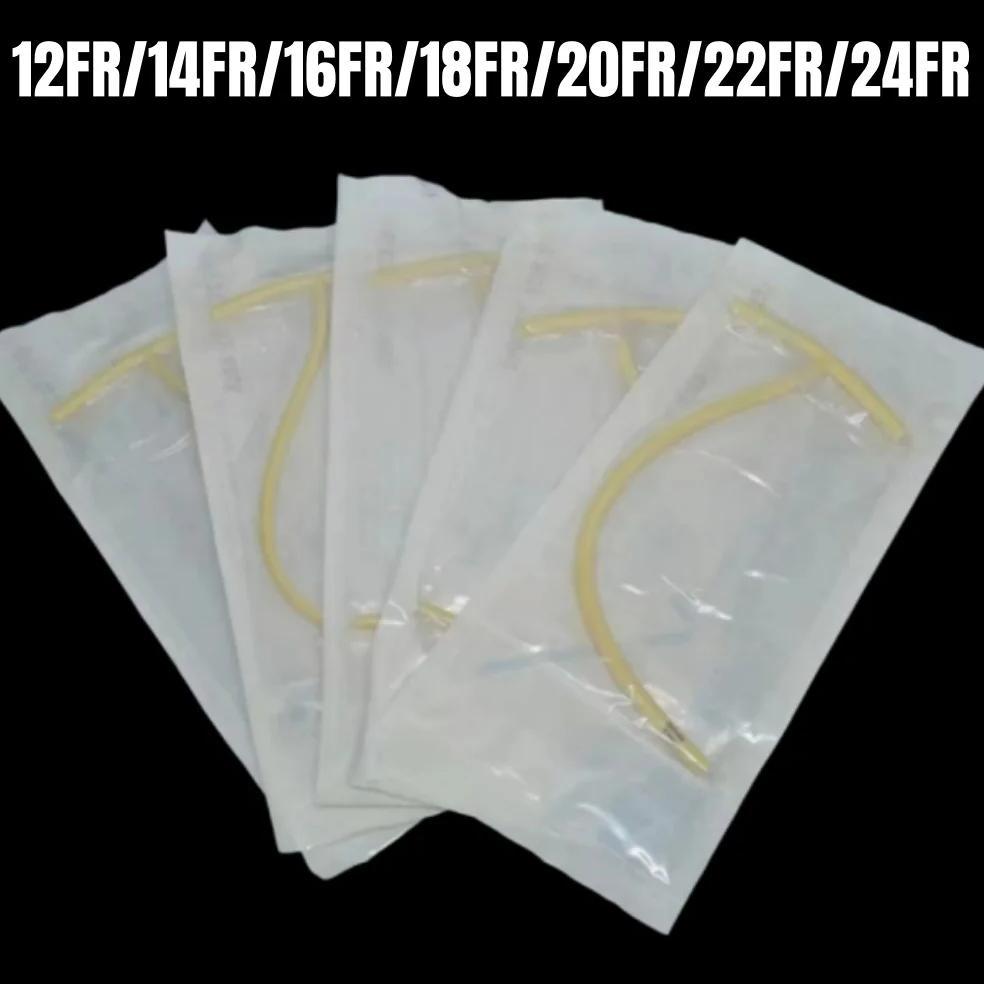 5-10pcs Disposable 12FR/14FR/16FR/18/FR/20FR/22FR/24FR Latex T-Type Bile Duct Drainage Tube Medical 