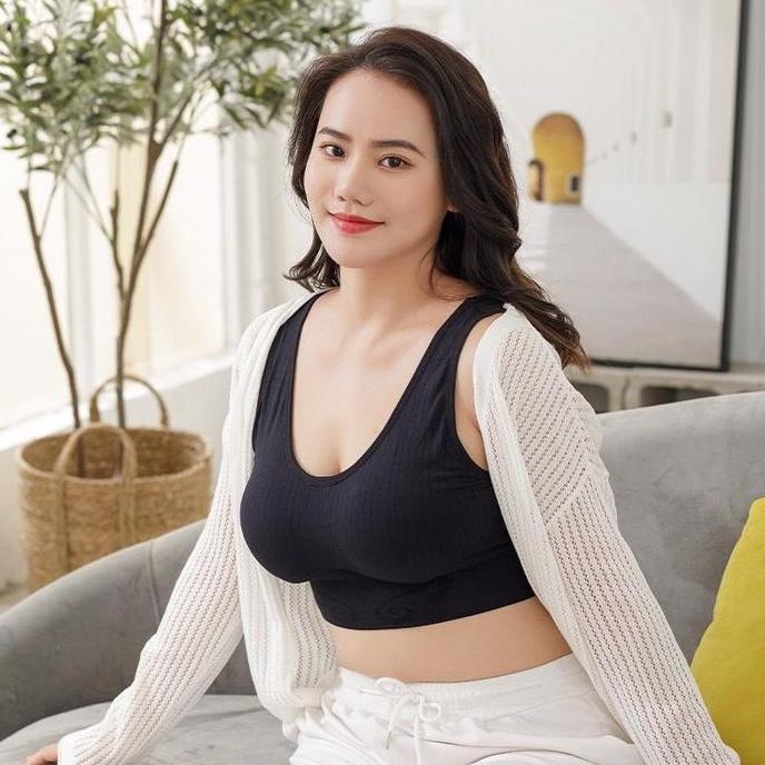 Shiftx- Pakaian Dalam Wanita Big Size Besar Tanpa Kawat Seamless Bra Olahraga Zero Feel Korean Style