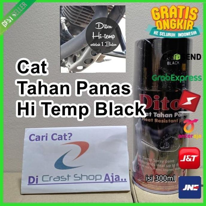 Cat Pilox Diton Tahan Panas Hi Temp Black Hitam 300ml knalpot motor