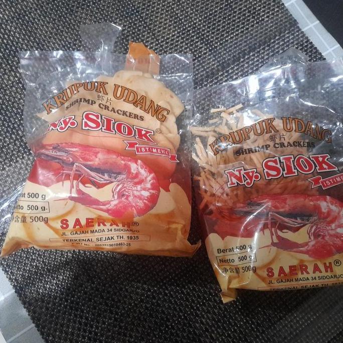 KILOAN KERUPUK UDANG NY SIOK BENTUK OVAL NYONYA SIOK UDANG RRF