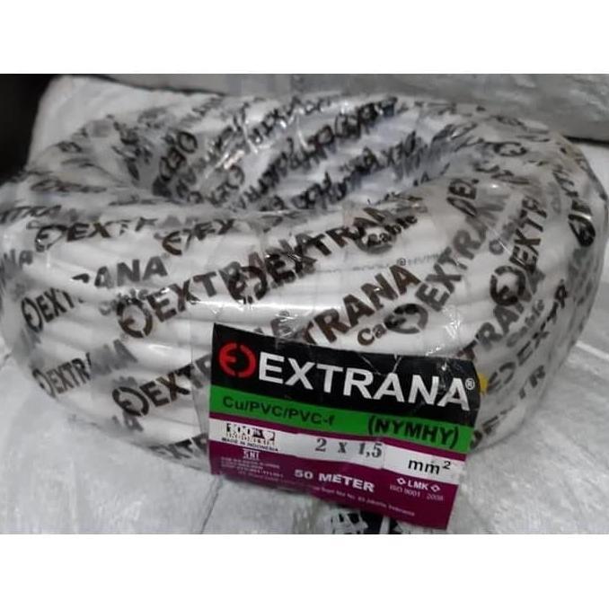 Kabel Listrik Nymhy 2X1,5 2X1.5 50M Extrana|Kabel Serabut | Sni Murah