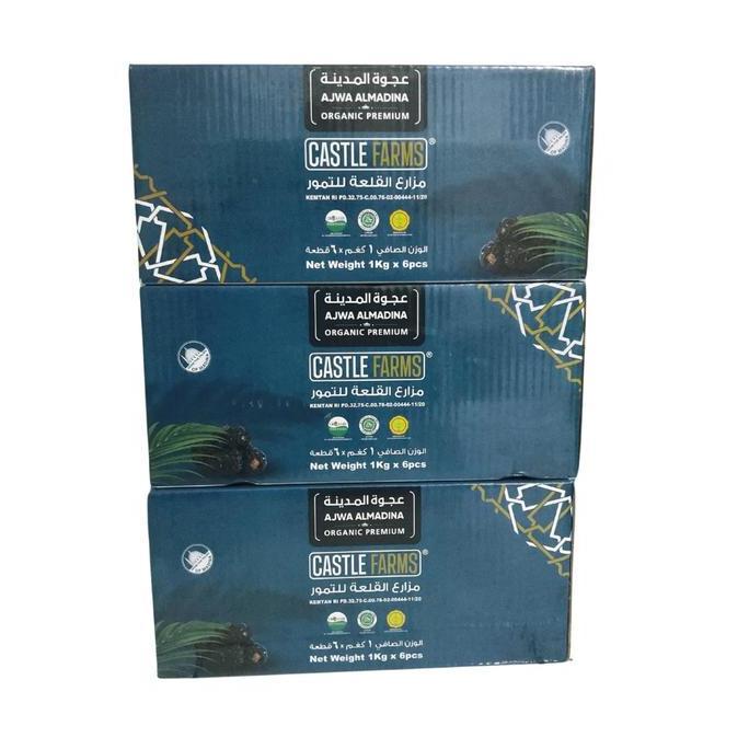 1 Dus Karton Kurma Ajwa Medina Premium 1kg | 1 Dus isi 6 Box Kurma 1kg