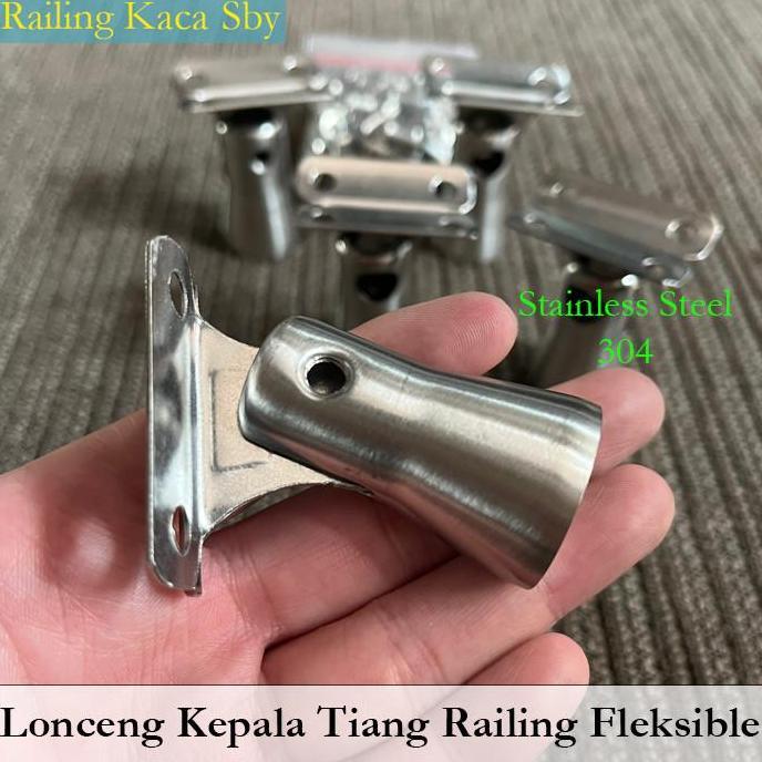 KEPALA LONCENG LEHER TIANG RAILING TANGGA SUS304