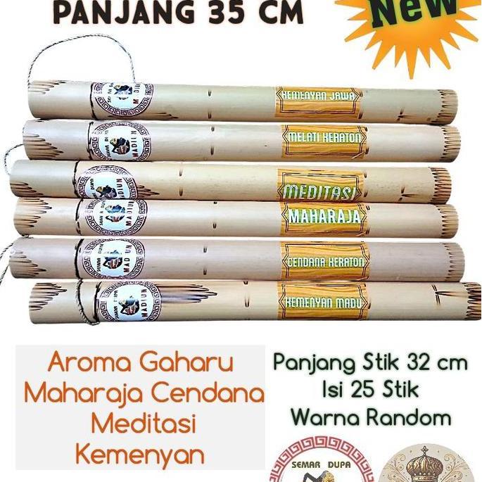 Dupa TABUNG BAMBU Aroma GAHARU MAHARAJA KEMENYAN MELATI CENDANA PanjaPanjang 35 cm