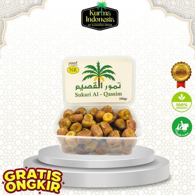 Kurma Sukari Jumbo al-qassim 1 kg Kemasan toples Thinwall - Kurma Indonesia