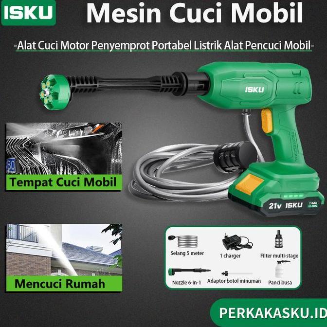 vrzukifazyah - isku jet cleaner mesin cuci mobil alat cuci motor penyemprot portabel listrik alat pe