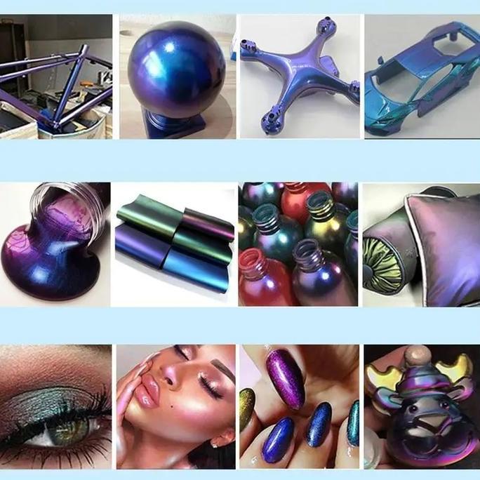 Pickme- Pewarna Bubuk Glitter Bunglon Chameleon Warna Neon Powder Bubuk Kilau Nail Art Resin Craft P