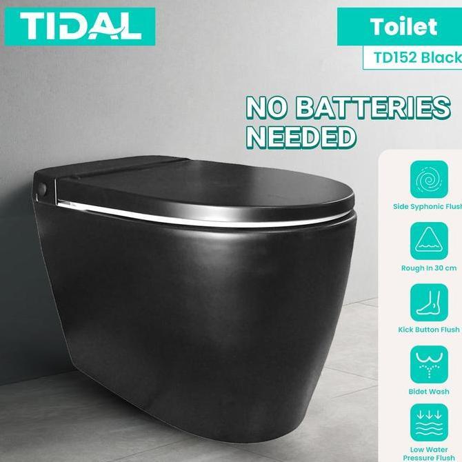 Diskon Tidal Toilet / Kloset Duduk Soft Close Tidal Td152 Black