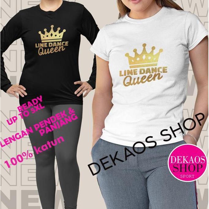 Ready Baju kaos line dance wanita lengan pendek katun jumbo atasan olahraga senam Dekaos shop 3027 L