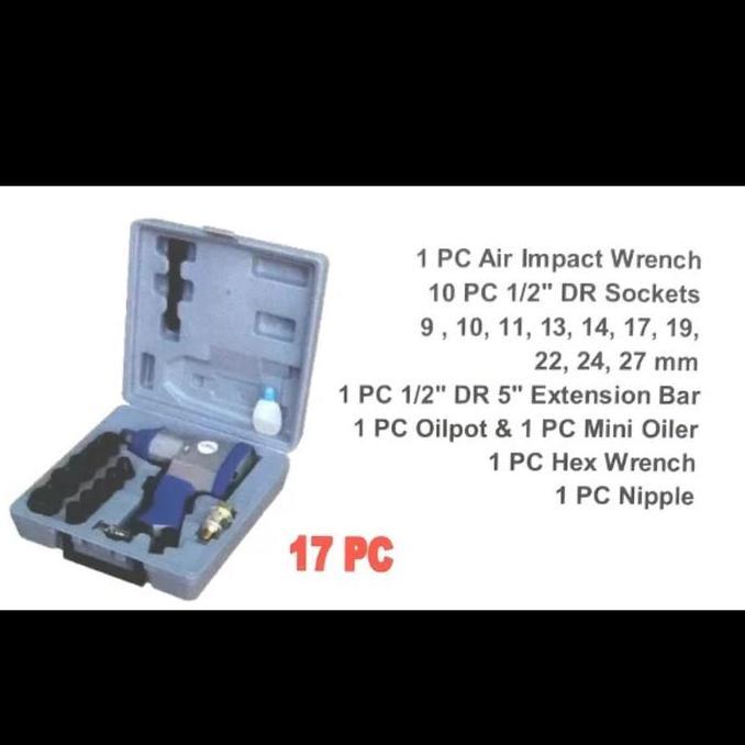 Air Impact Wrench 1-2 Inch Kit Set - Wipro78
