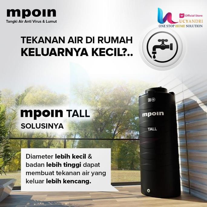 Terjangkau Harga Tangki Air Mpoin Plus 1100 L Toren Mpoin 1100 Wave Tall Tandon