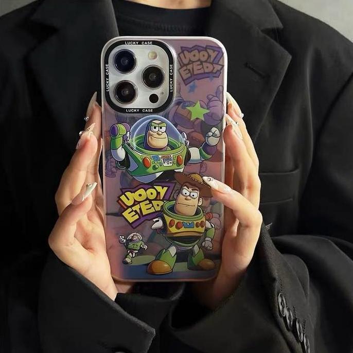 NEW SPACE EDITION Casing Pelindung Handphone HOLOGRAM BUZZ LIGHTYEAR WOODY IP 15 PROMAX 15 PRO 15 14