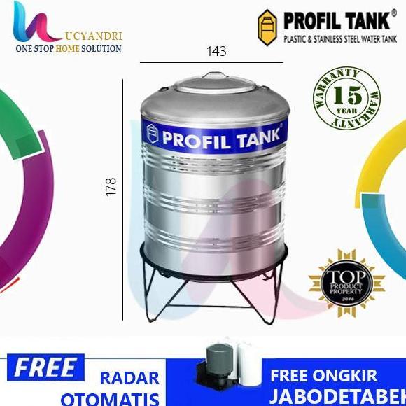 Miliki Tangki Air Stainless Profil Tank Ps 2500 Pakai Kaki
