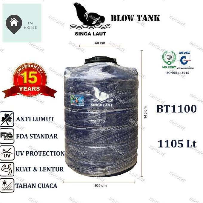 Spesial Tangki / Toren Air Singa Laut 1100 Liter Anti Lumut Blow Tank 1000 Ltr