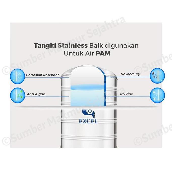 Miliki Tangki Air / Tandon / Toren Excel Stainless 660 Liter - Gs 700 Tk
