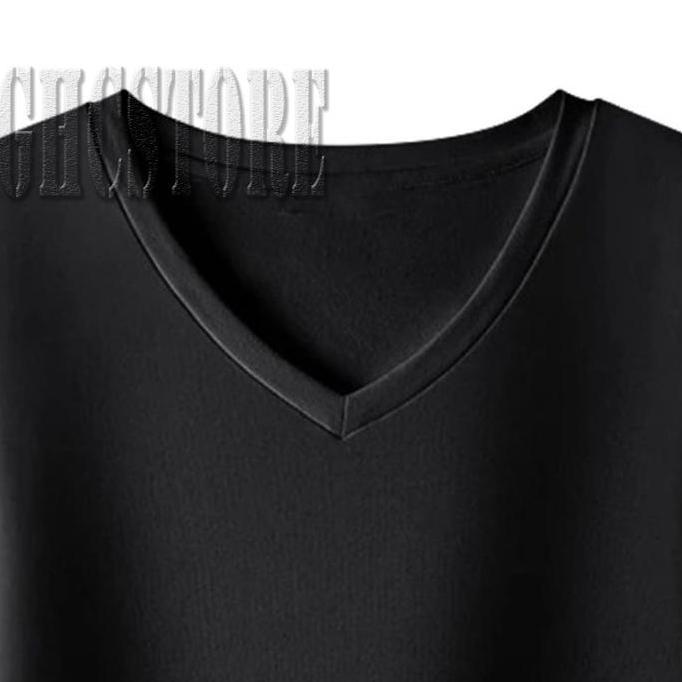 Ready Kaos Wanita/Lengan Panjang/Polos/Kerah V-neck/Atasan Baju Wanita