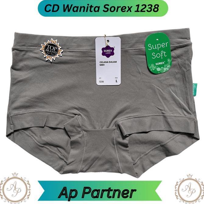 DS116 - Sorex 1238 Super Soft Celana Dalam Perempuan Dewasa Bahan Polyester Polos Karet Lebar Cd Wan