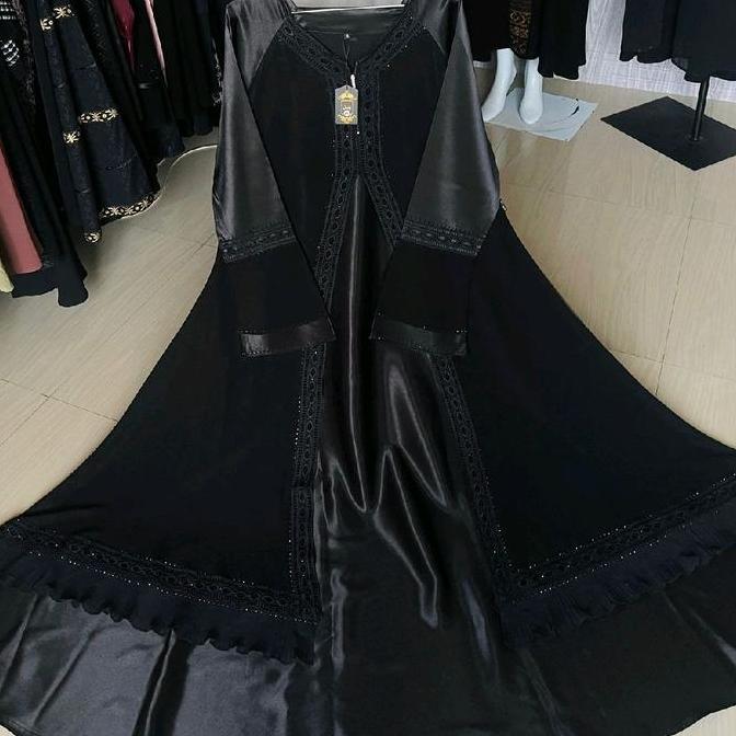 abaya hareer exclusive binsal butik khas saudi (edisi layer sifon silky saudi)