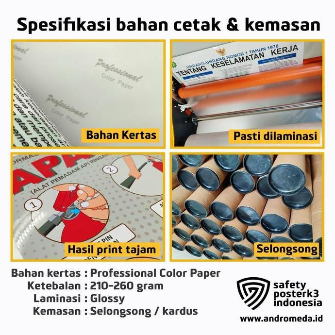 Safety Poster K3 Keselamatan Kerja UU no.1_Hijau_60x80 cm