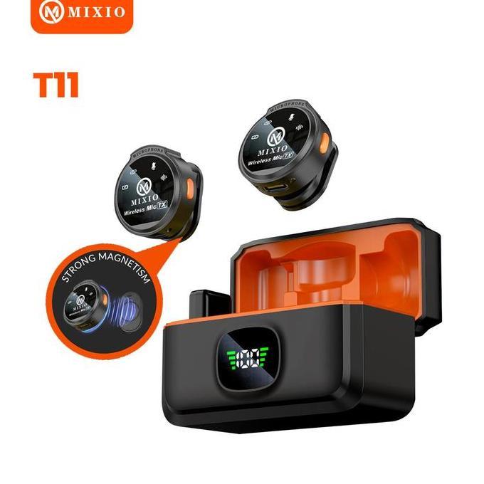 Barbaku_store - [Special Affiliate] MIXIO T11 Magnetic Mic Wireless Clip on Microphone Mikrofon Lava