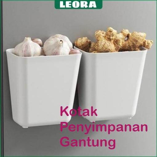 LEORA Kotak Penyimpanan Gantung Serbaguna Rak Holder Meja Keranjang Storage Box Tempel Sampah Toilet