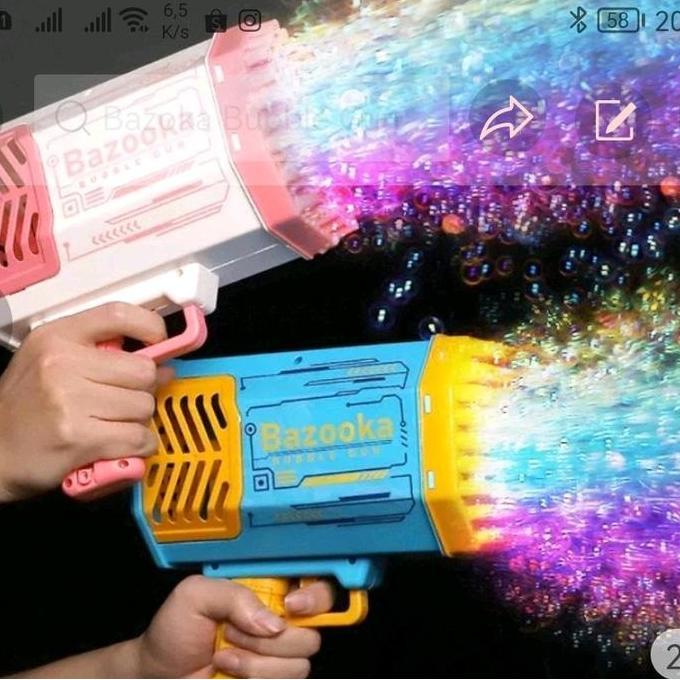 gelembung, mesin gelembung gun sabun Gun bubble mainan anak bubble big bubble Bazooka ORIGINAL