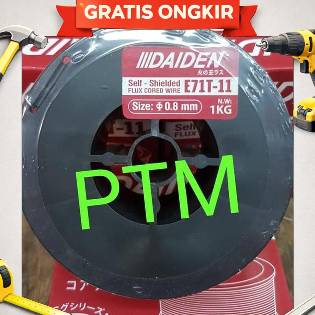 Kawat Las Flux Core Wire 0,8Mm E71T-11 Daiden Migi 130 Redbo Mig 120