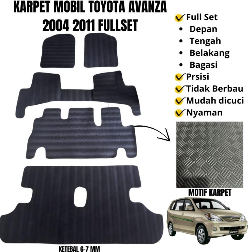 Karpet Mobil Toyota Avanza 2004 2011 fullset alas kaki matras karet mobil Avanza 2004 2005 -2008 201