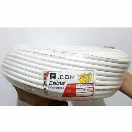 Kabel Bulat Serabut Hyo 1.5 Putih 2X1.5 2X2.5 Rcom