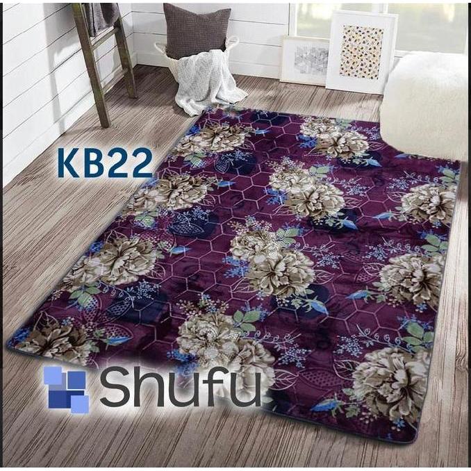 Fmly- Karpet Busa Shufu Malaysia 190X270 Jumbo / Karpet Import/ Motif Kembang