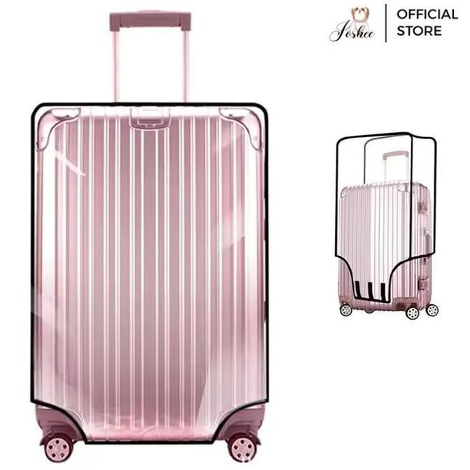 Wscx- Joshee Sarung Koper Luggage Cover Pelindung Bahan Pvc Transparant Tebal Mika Koper