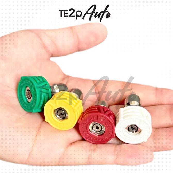 Autopic- Te2P Auto Nozzle Tip Set 4Pcs Mode Semprot 0 15 25 40 Quick Release 1/4" Adaptor Size Diame