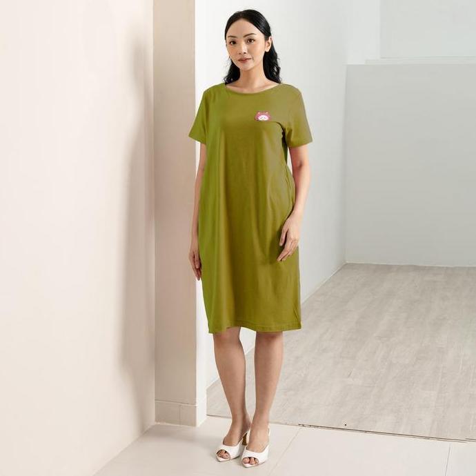 Ftx- Forever Sweet Home Dress Eve Series Daster Wanita Dress Panjang Simple Piyama Tidur Motif Santa