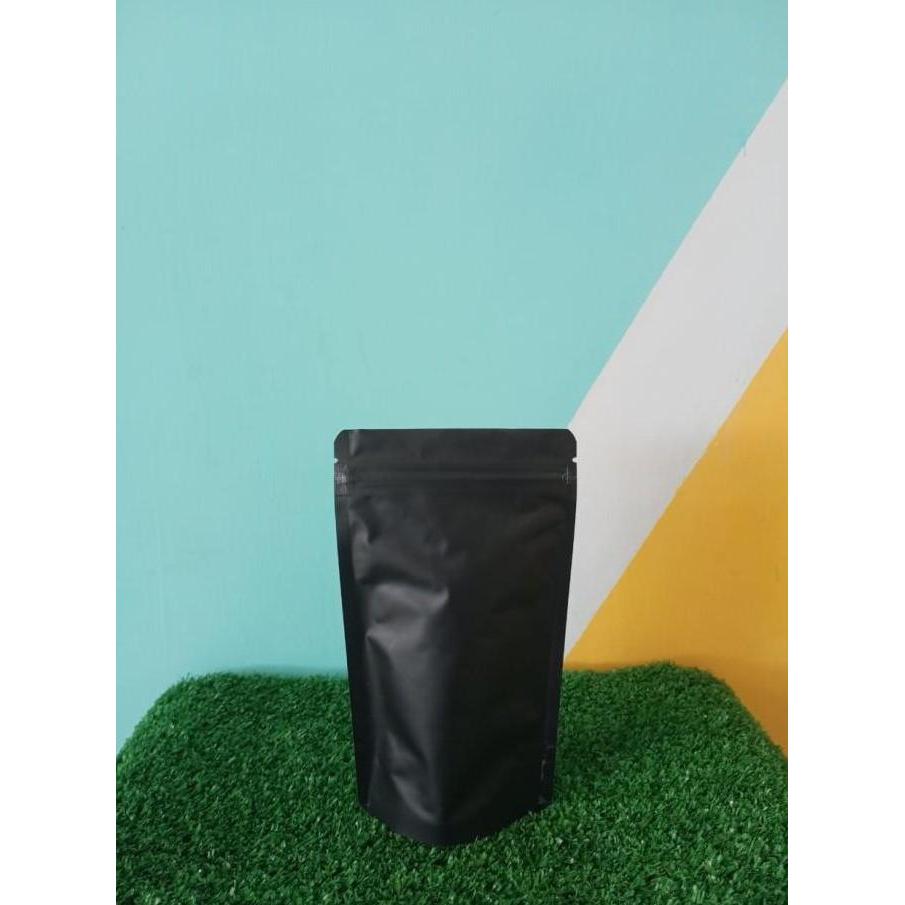 Plastik standing pouch full aluminium foil 10 x 17/10x17 klip berdiri