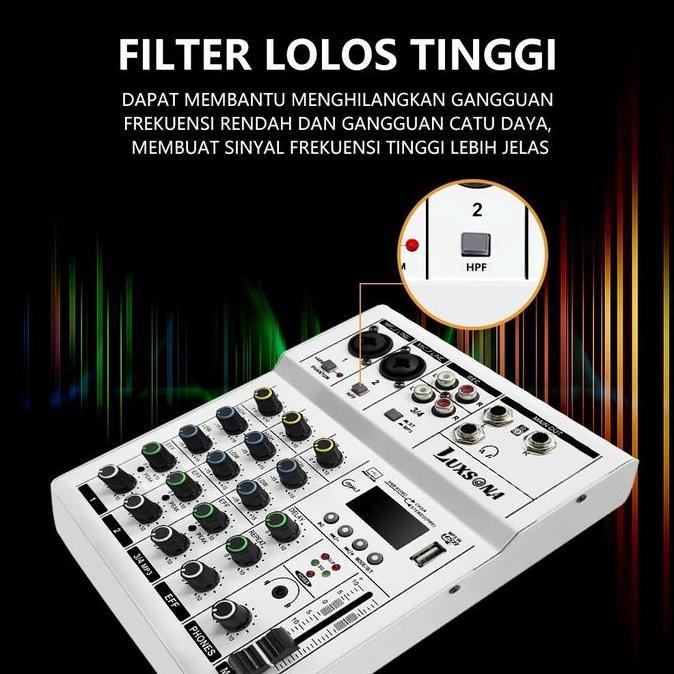 Singover- Luxsona Mixer 4 Channel/Mixer Audio/99Dsp 4 Channel Mixer Mini /Amplifier Bluetooth Mini P