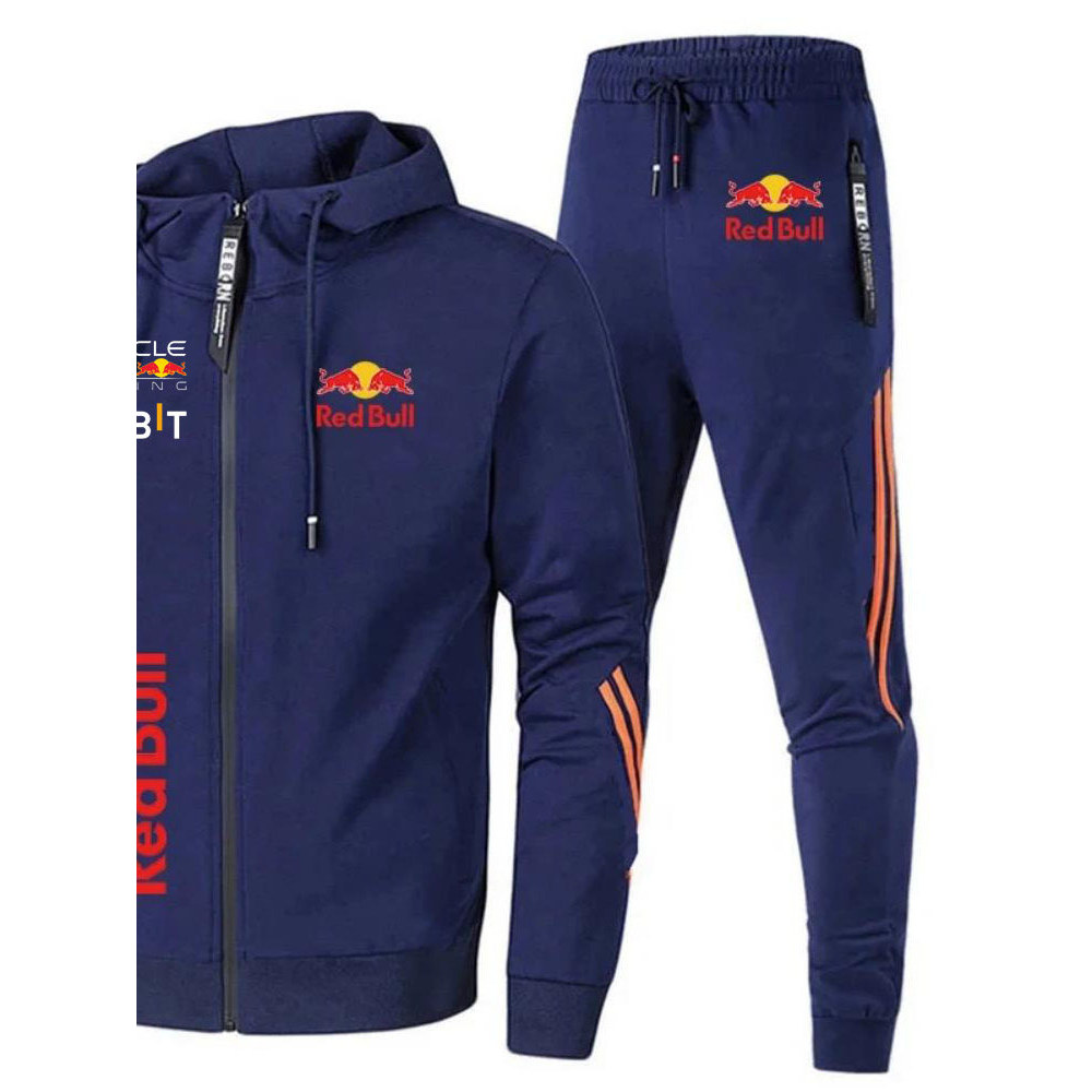 2025 Red Bull Logo Men's Hoodie Casual Set New Red Bull Printed Jacket Men's Fashion Simple Hoodie S