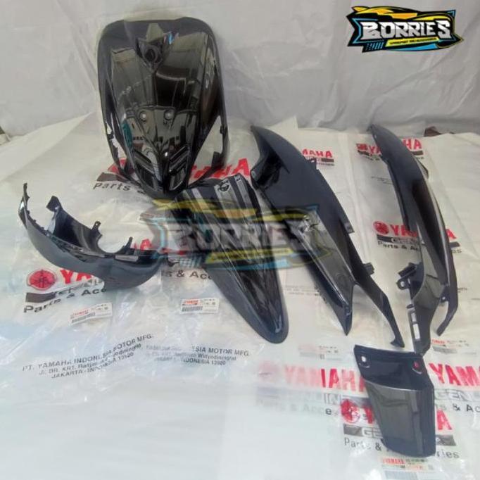 FULLSET COVER BODY ALUS MIO SPORTY HITAM ORIGINAL ORI YAMAHA TAMENG SP