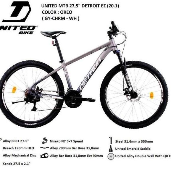 Terlaris Sepeda Gunung Mtb 27.5 United Detroit Ez