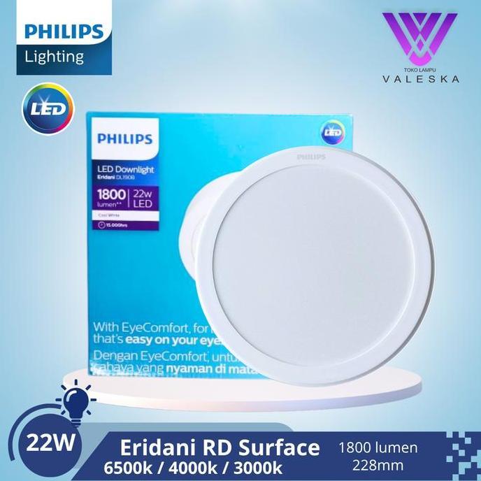 Philips Downlight Eridani RD Surface Lampu Plafon Tempel 22W 22Watt